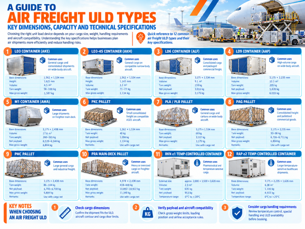 Air Freight ULD Types Guide
